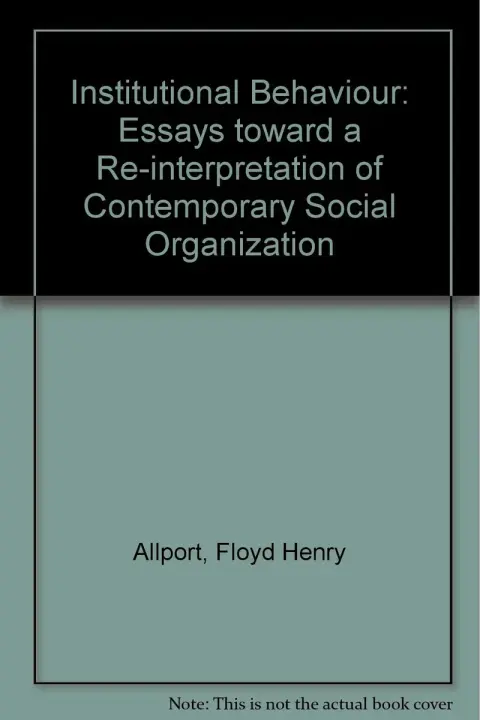 Cover of Institutional Behavior
