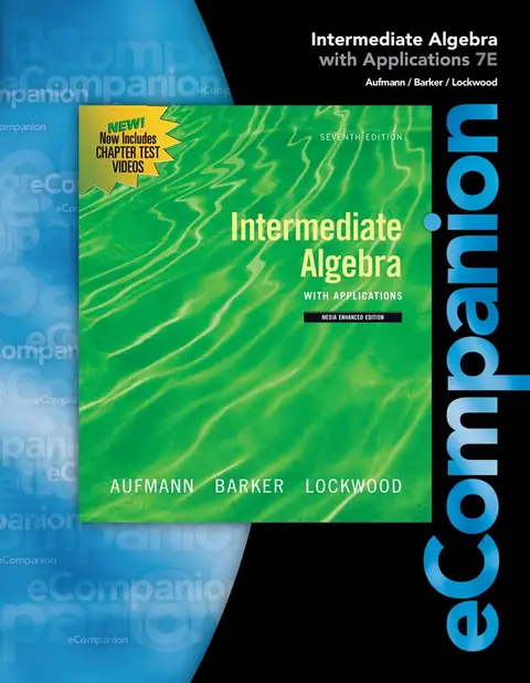 Cover of Intermediate Algebra Ecompanion
