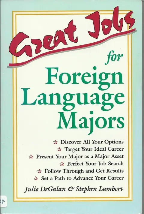 Cover of Great Jobs for Foreign Language Majors