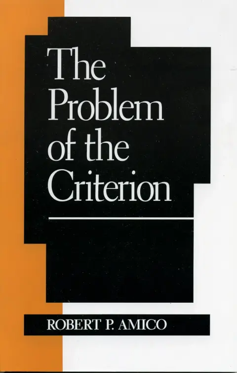 Cover of The Problem of the Criterion