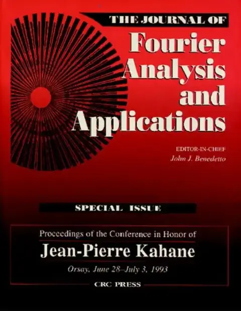 Cover of Journal of Fourier Analysis and Applications Special Issue
