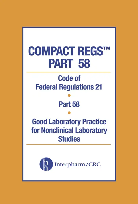 Cover of Compact Regs Part 58