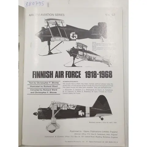 Cover of Finnish Air Force, 1918-68