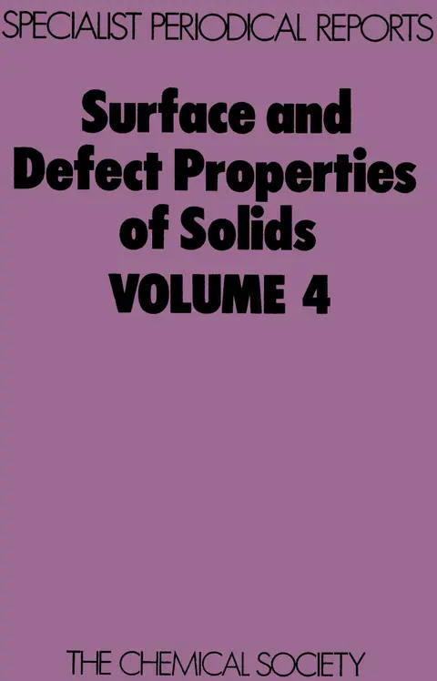 Cover of Surface & Defect properties of Solids