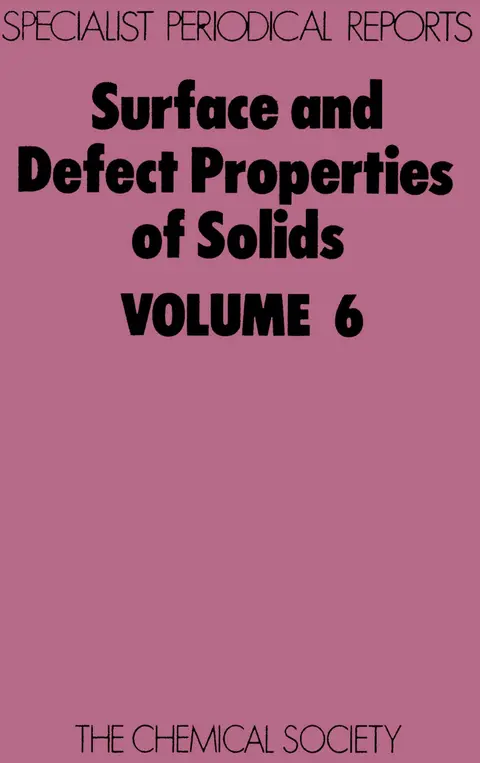 Cover of Surface and Defect Properties of Solids