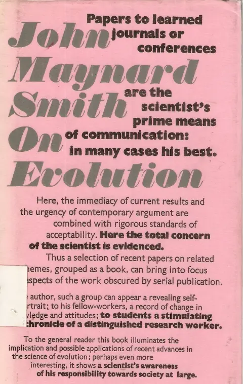 Cover of On Evolution