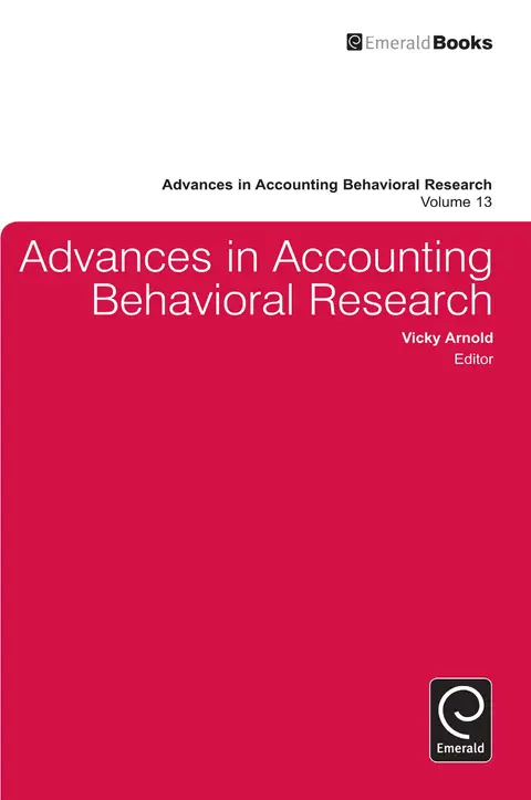 Cover of Advances in Accounting Behavioral Research