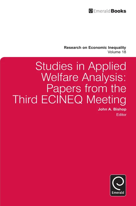 Cover of Studies in Applied Welfare Analysis