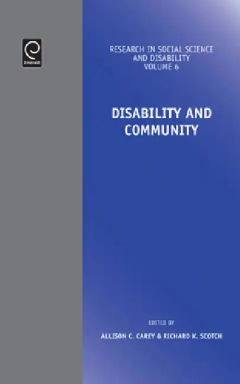 Cover of Disability and Community