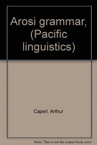 Cover of Arosi grammar