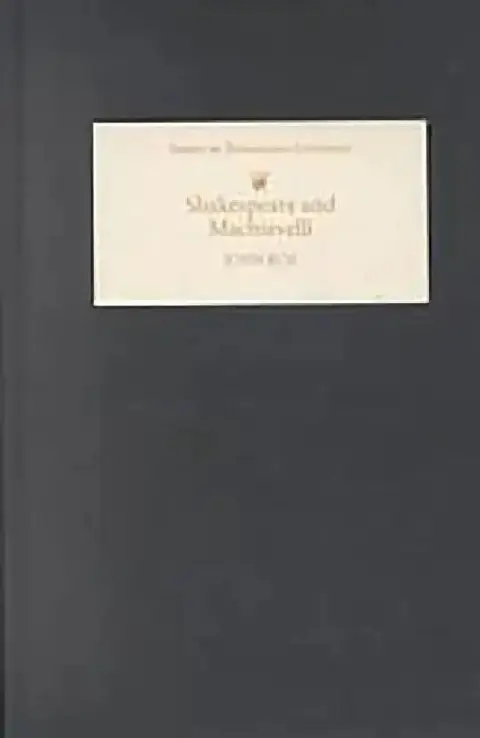 Cover of Shakespeare and Machiavelli