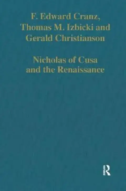 Cover of Nicholas of Cusa and the Renaissance