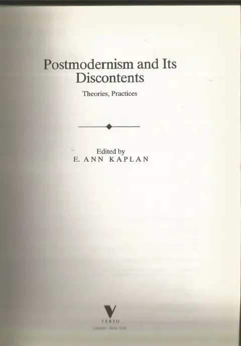 Cover of Postmodernism and Its Discontents