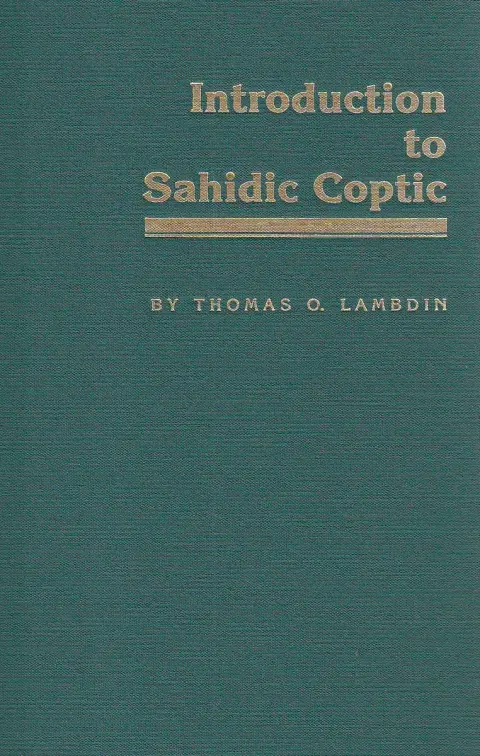 Cover of Introduction to Sahidic Coptic