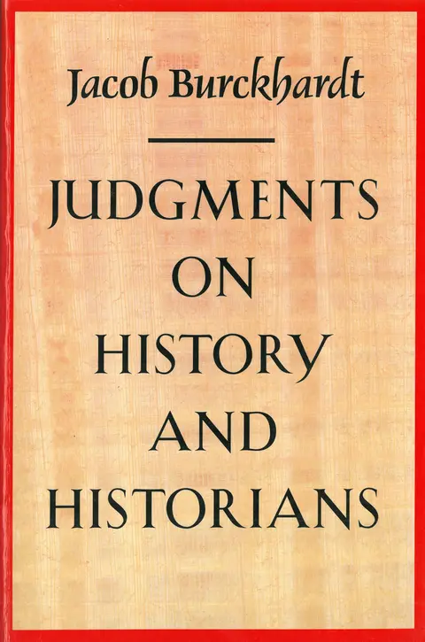 Cover of Judgments on History and Historians