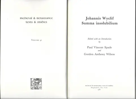 Cover of Summa Insolubilium