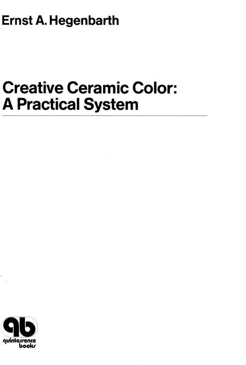 Cover of Creative Ceramic Colour