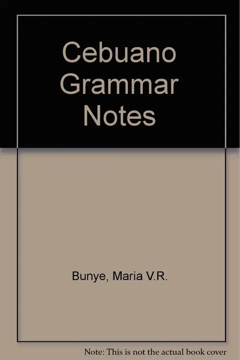 Cover of Cebuano Grammar Notes