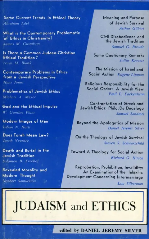 Cover of Judaism and ethics
