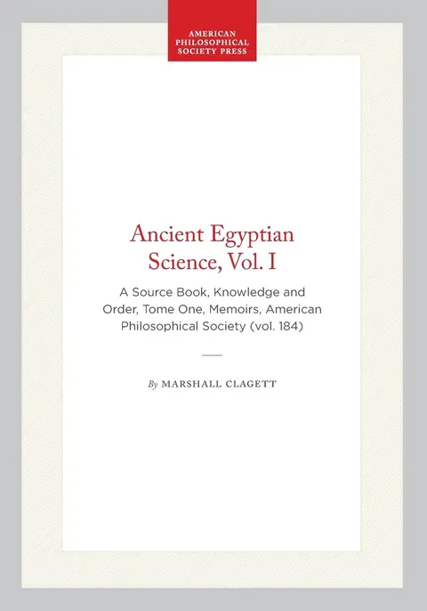 Cover of Ancient Egyptian Science, Vol. I