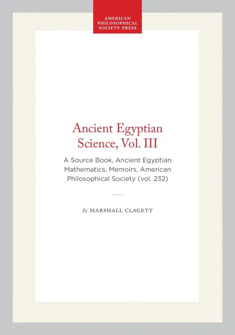 Cover of Ancient Egyptian Science, Vol. III