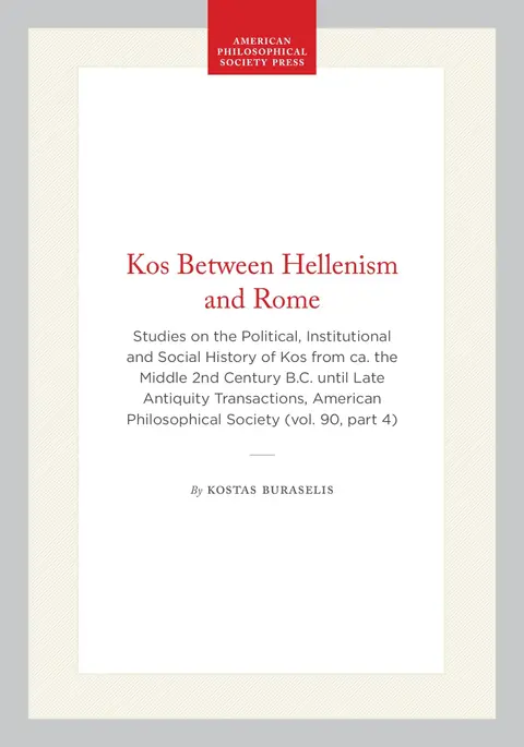Cover of Kos Between Hellenism and Rome
