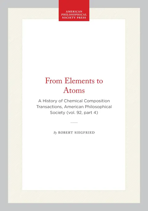 Cover of From Elements to Atoms