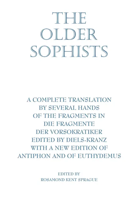Cover of The Older Sophists