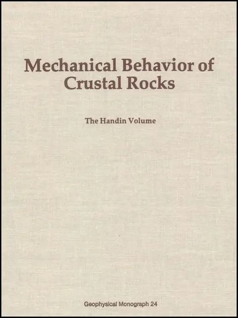 Cover of Mechanical Behavior of Crustal Rocks