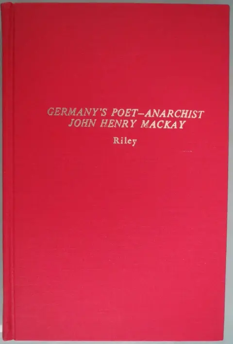 Cover of Germany's poet-anarchist
