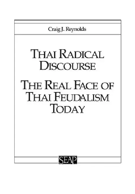 Cover of Thai Radical Discourse