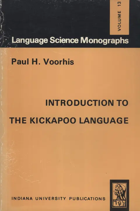 Cover of Introduction to the Kickapoo language