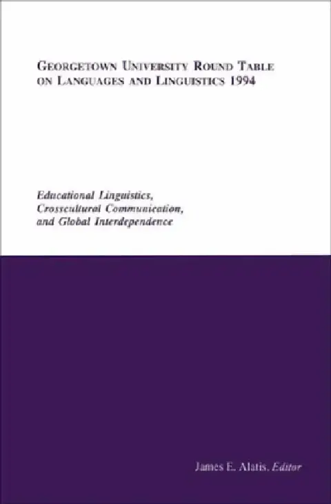 Cover of Georgetown University Round Table on Languages and Linguistics 1994