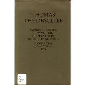 Cover of Thomas the Obscure