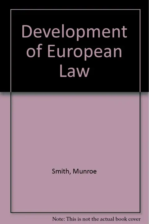 Cover of Development of European Law