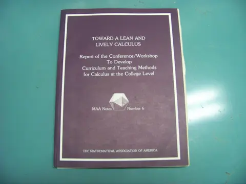 Cover of Toward a Lean and Lively Calculus