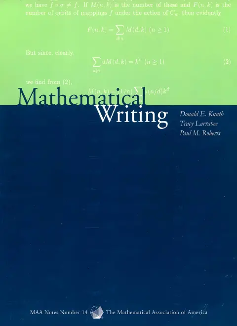 Cover of Mathematical writing