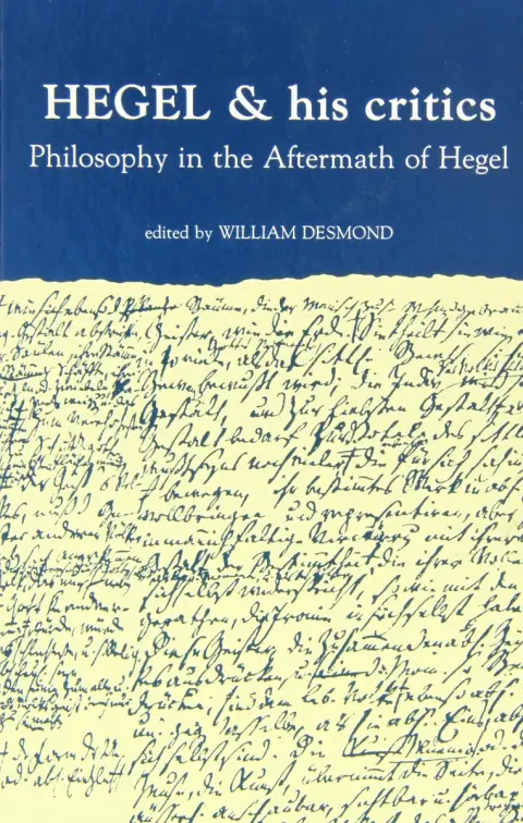 Cover of Hegel and His Critics