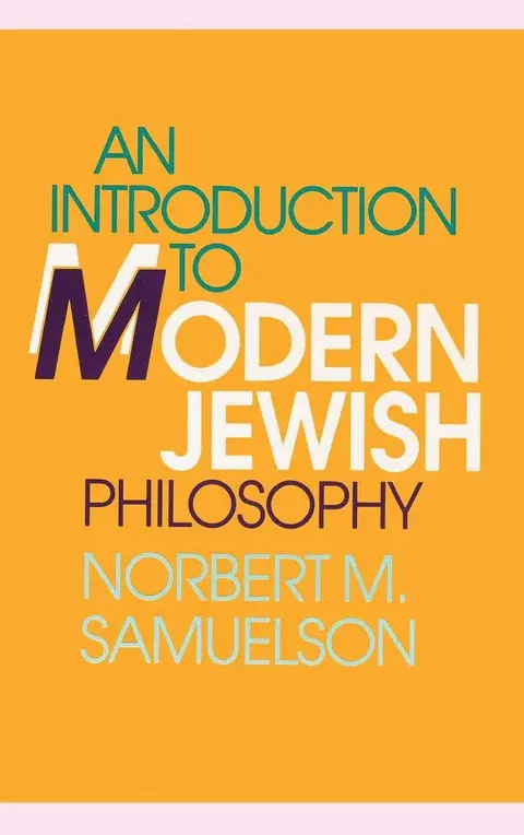 Cover of An Introduction to Modern Jewish Philosophy