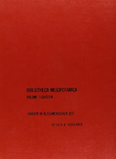 Cover of Frauen in Altsumerischer Zeit