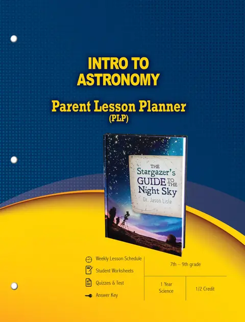 Cover of Intro to Astronomy Parent Lesson Planner, Grades 7-9