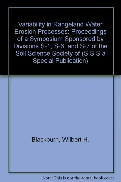Cover of Variability in Rangeland Water Erosion Processes