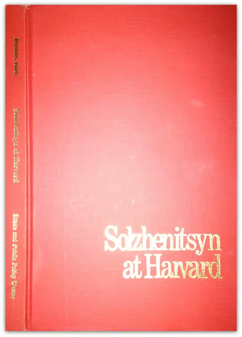 Cover of Solzhenitsyn at Harvard