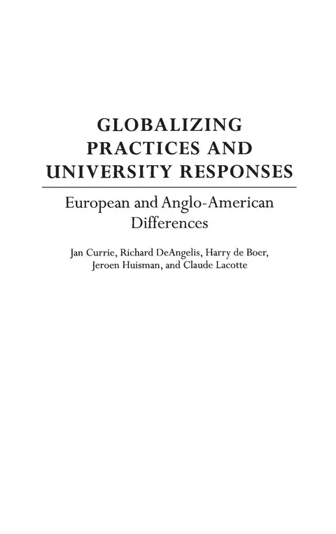 Cover of Globalizing Practices and University Responses
