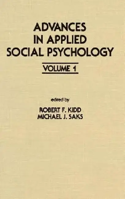 Cover of Advances in Applied Social Psychology