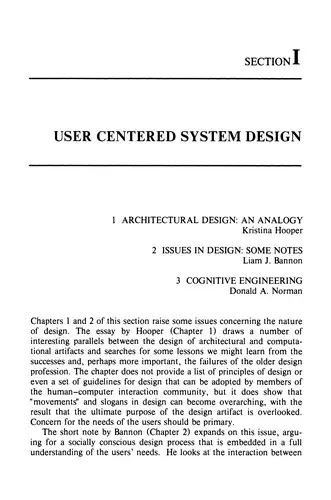 Cover of User Centered System Design