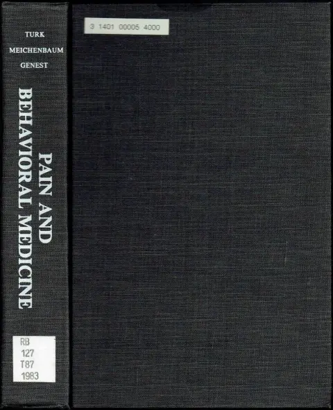 Cover of Pain and Behavioural Medicine