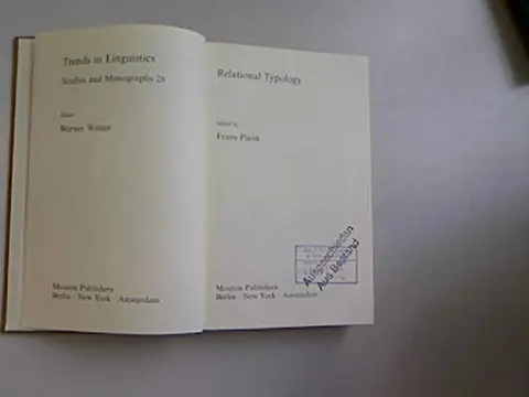 Cover of Relational Typology