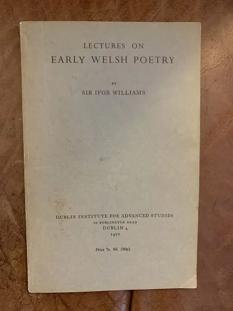 Cover of Lectures on Early Welsh Poetry