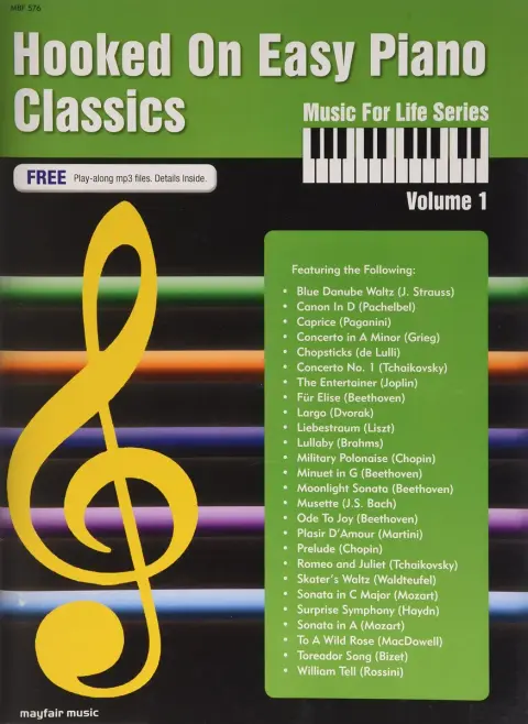 Cover of Hooked on Easy Piano Classics Vol 1 Bk C